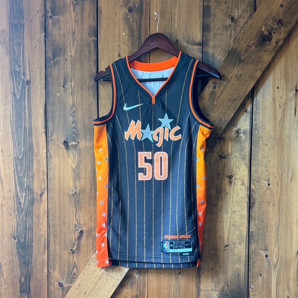 Nike NBA Orlando Magic Black and Orange City Edition Basketball Jersey